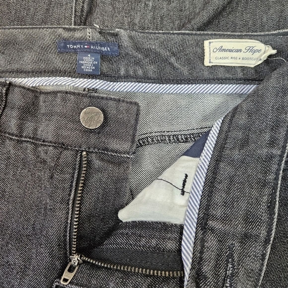 Tommy Hilfiger Black Denim Bootcut Jeans Size 4 Women's‎ American Hope - Picture 6 of 13